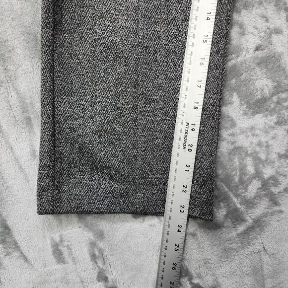 Bar III Pants Womens 10 Black Gray Tweed Stretch High Rise Straight Leg Preppy - Picture 9 of 11